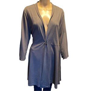 Thick Grey Long Line Sweater Blazer Size Large